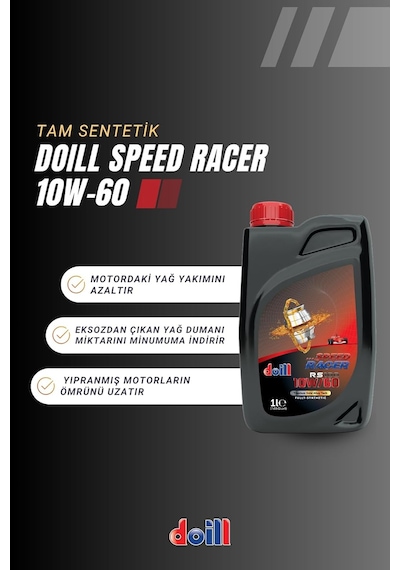 Speed Racer 10w-60 Apı Sn/cf Acea A3/b4 1 Litre Tam Sentetik Motor Yağı Üretim Yılı: 2026