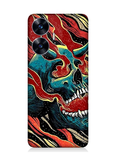 Realme C55 Uyumlu Silikon Kılıf Devil Skull Şeytan Kafatası
