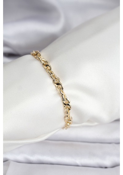 Clariss 14k Gold Renk Kaplama Zincir Model Cm Kadın Bileklik Çok Renkli