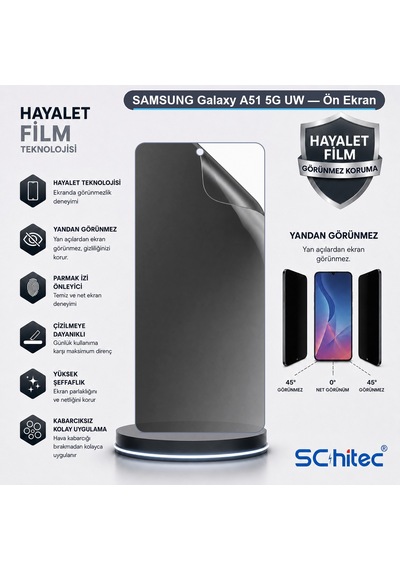 Samsung Galaxy A51 5g Uw Uyumlu Ön Yüzey Hayalet Privacy Hidrojel Ekran Koruyucu 41457131