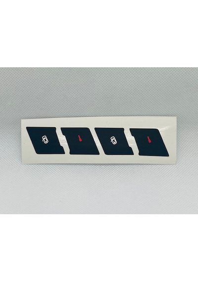 A4 B6 - B7 Kasa 2001-2008 Arası Kapı Tuş Takımı Tamir Kiti Sticker Etiketi 1 Adet