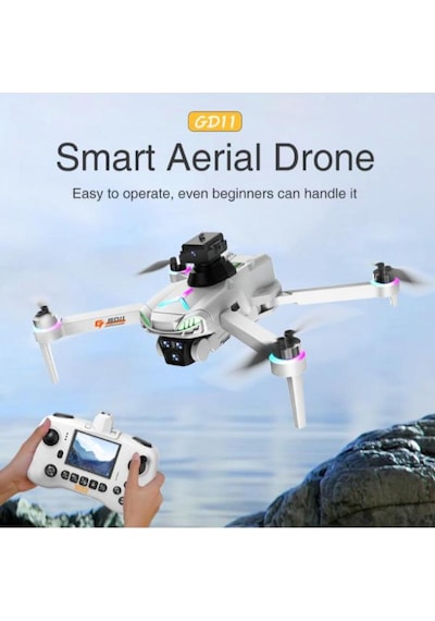Gd11 Fpv Drone 4k Eıs Kamera Fırçasız Motor Tasıma Cantalı Kulaklık Ve Akıllı Bileklik Hediyeli