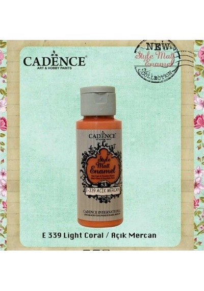 Style Matt Enamel Cam & Porselen Boyası 59 Ml. E-339 Açık Mercan Diğer
