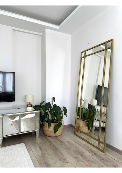 Effe 180x80 Cm Gold Metal Çerçeveli Dekor Ayna