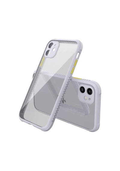 Newface Apple İphone 12 Mini Kılıf Miami Şeffaf Silikon - Lila