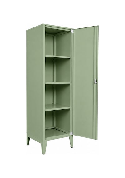 Alfafonet Ziglat Serisi Kilitli Metal Home Office Dolabı Metal Kapaklı Yeşil Ral 6018 450x1500x450 Mm