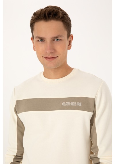 U.s. Polo Assn. Erkek Sweatshirt 50316354-vr256 İnci