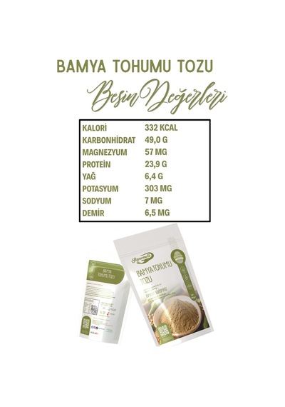 250 Gr Toz Bamya Tohumu Taze Çekilmektedir