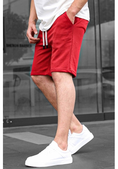 Madmext Bordo Basic Erkek Şort 6505-bordo Bordo