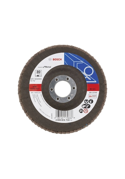 Bosch 125 mm 80 K Expert For Metal Flap Disk - 2608606718