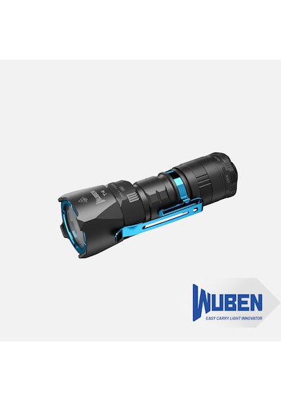 Wuben T4 Şarj Edilebilir Taktik El Feneri 850 Lümen, Type-c Şarjlı, Su Geçirmez Siyah