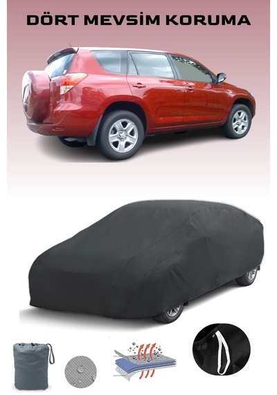 Siyah, Toyota Rav4 5 Kapılı 2006 - 2008, Araba Brandası, Oto Örtüsü, Araba Çadırı Siyah
