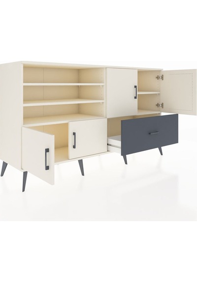 Hyperion Konsol 5 Raflı Tek Çekmeceli 4 Kapaklı 176x44x99 Aytaşı- Aytaşı-aytaşı/antrasit Hyperion Konsol 5 Raflı Tek Çekmeceli 4 Kapaklı 176x44x99 Aytaşı- Aytaşı-aytaşı/antrasit