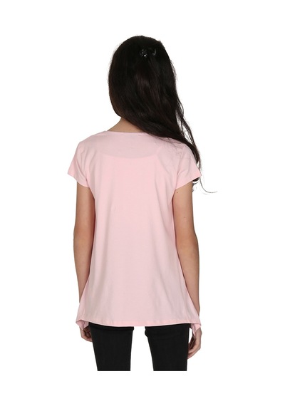 Toontoy Kids Toontoy Kız Çocuk Parfüm Nakışlı T-shirt Pembe