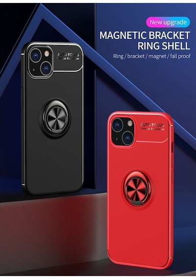 Apple Uyumlu  iPhone 13 Mini Kilif Yüzüklü Soft Premium Silikon Kapak 406170812