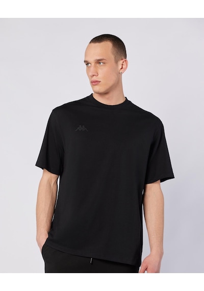 Kappa Logo Adam Erkek Siyah Oversize Tişört