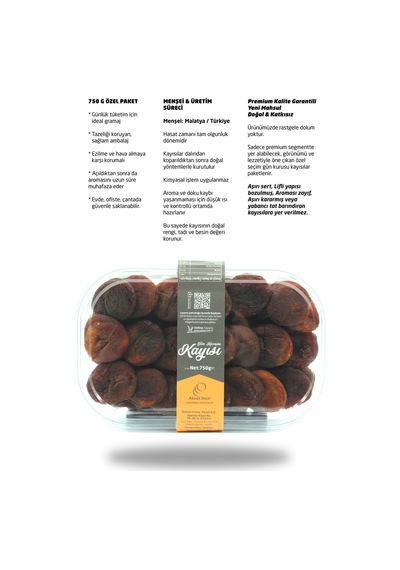 Malatya Gün Kurusu Kayısı 750g 750 G