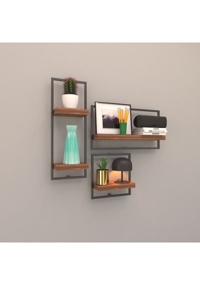 Rafkestir Milano Raf Set Hareli Ceviz (Mat)