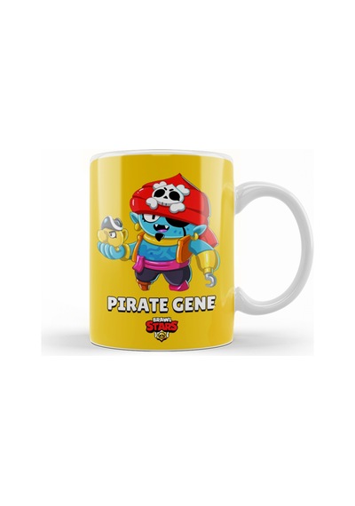 Brawl Stars Pırate Gene Kupa Bardak Porselen No28060 Karışık