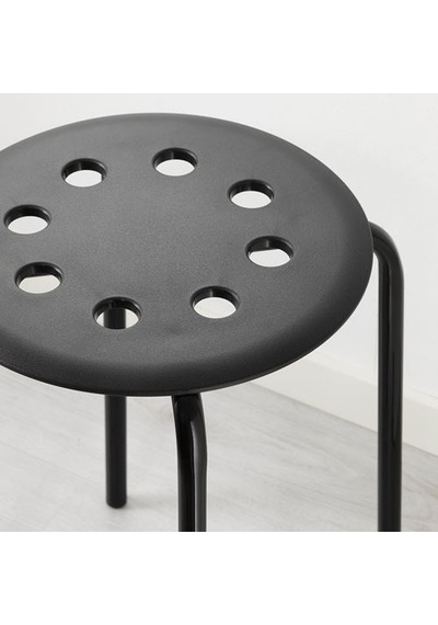 Ikea Marıus Tabure, Siyah, 45 Cm