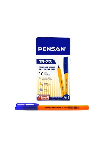 Pensan Tükenmez Kalem 50'li 1.0mm  TR23 Mavi