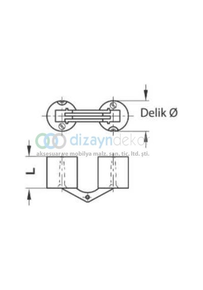 Gizli Silindir Pirinç Gömme Menteşe 14 Mm