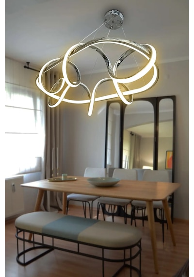 Kuzey Masa Üstü Modern Sarkıt Led Avize Renkli