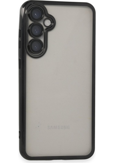 Samsung Galaxy S23 Fe Uyumlu Kılıf Lensli Silikon - Siyah