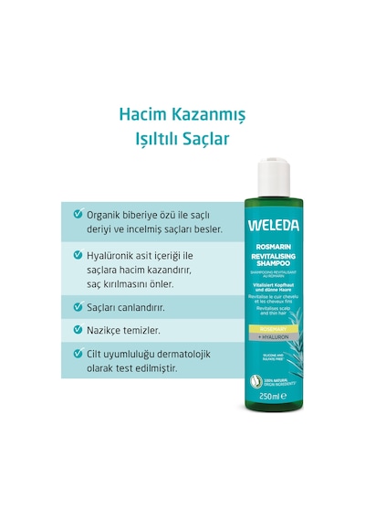 Weleda Biberiye Özlü Organik Canlandırıcı Saç Bakım Şampuanı 250ml
