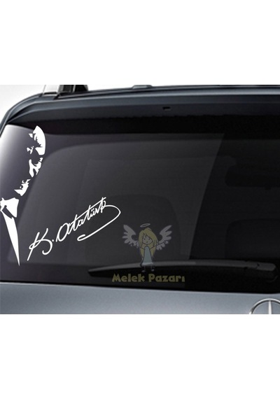 Atatürk Ve Imzası Oto Sticker, Çıkartma