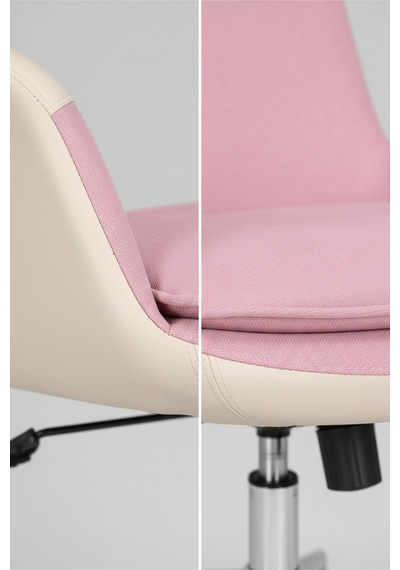 Upstyle Lodos Kumaş Ergonomik Çalışma Koltuğu Pembe Krom 66 125 65 Cm Toz Pembe / Krem Detay Upstyle Lodos Kumaş Ergonomik Çalışma Koltuğu Pembe Krom 66 125 65 Cm Toz Pembe / Krem Detay