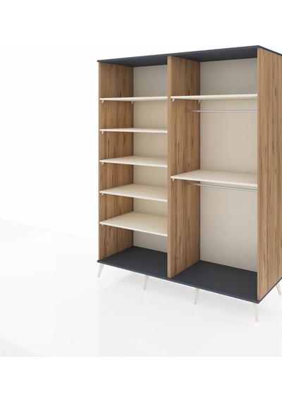 Kronos Gardrop 7 Raflı 2 Askılı 176x59x221 Çam-antrasit/aytaşı Antrasit/aytaşı Kronos Gardrop 7 Raflı 2 Askılı 176x59x221 Çam-antrasit/aytaşı Antrasit/aytaşı