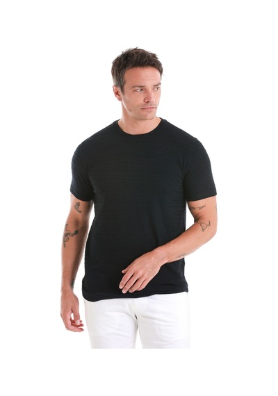Hatemoğlu Lacivert Regular Fit Düz Bisiklet Yaka Tişört 35103024c013 005 Lacivert