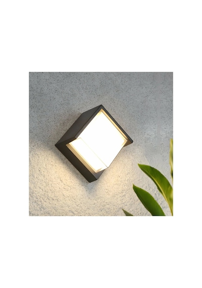 Ct-7074 Dominik 15w Ip54 Su Geçirmez Dış Mekan Led Aplik Sıva Üstü Duvar Armatürü Günışığı 3200 Siyah