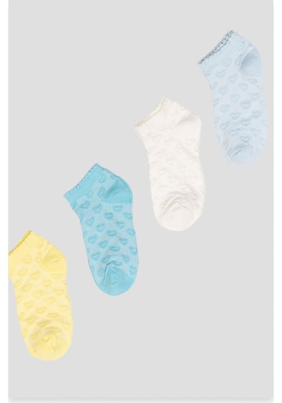 Defne Baby 4 Çift Yazlık Pamuklu Kız Çocuk Ve Bebek Patik Çorabı Karışık