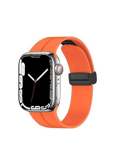 Apple Uyumlu  Watch 7 8 45 MM Kordon Magnetli Ayarlanır Silikon Kordon