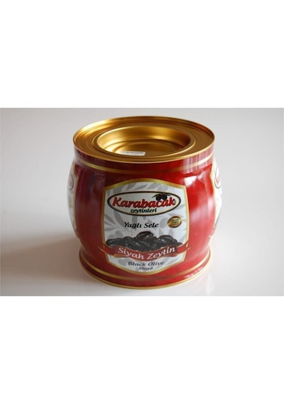 Karabacak Siyah Zeytin Mega Boy 2 Kg Teneke