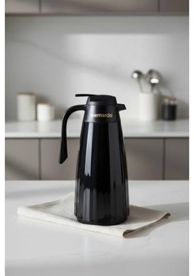 Bernardo Velana Cam Termos Siyah 1.5 Litre Açık Beyaz