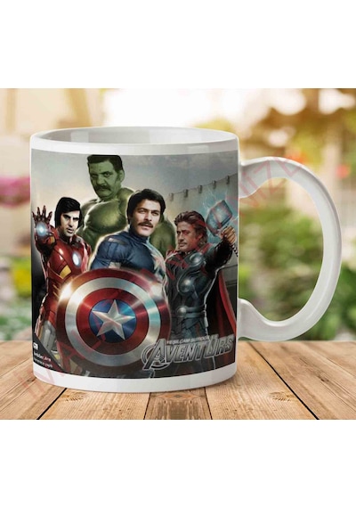 Yeşilçam Kahramanları Hulk. Iron Man. Baskılı Seramik Kupa Bardak