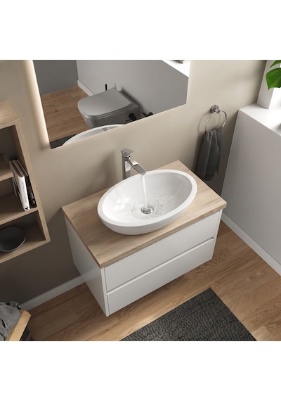 Ideal Standard Strada O Tezgah Üstü Çanak Lavabo 60x42 Cm Batarya Deliksiz Beyaz K078401