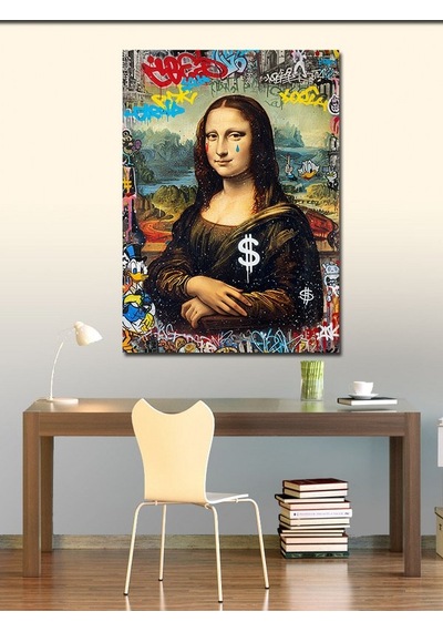 Kanvas Tablo Dolar Mona Lisa 50cmx70cm
