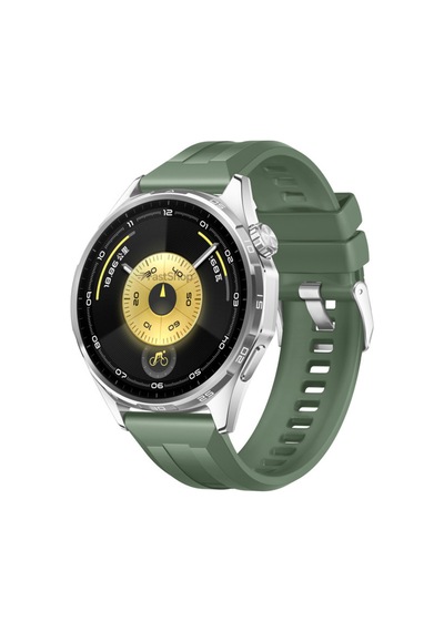 Huawei Watch Gt3 / Gt4 / Gt5 / Gt5 Pro / Gt6 / Gt6 Pro 46mm Uyumlu Metal Tokalı Spor Silikon Kordon