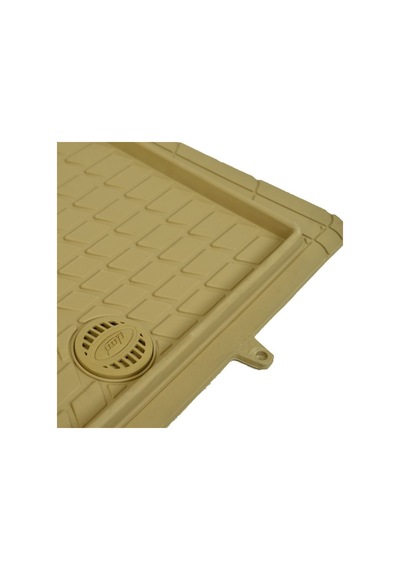 Pufi Kauçuk Paspas Universal Racing Havuzlu Bej / Tepay512-B 555342794