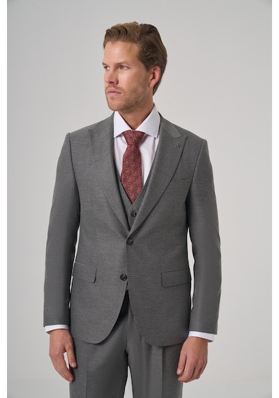 Morven Erkek Gri Poliviskon Trend Çizgili Slim Fit Sivri Yaka Takım Elbise 26mc001036100 Gri Morven Erkek Gri Poliviskon Trend Çizgili Slim Fit Sivri Yaka Takım Elbise 26mc001036100 Gri