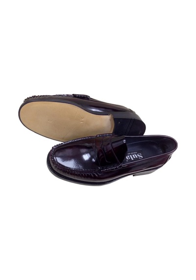 Erkek Loafer Bordo Açma Deri Içi Deri Kösele Taban Ayakkabı S...