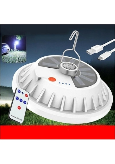 Güneş Enerjili Modlu Şarjlı Askılı Led Bahçe Lamba Bahçe Aydınlat N11.11380