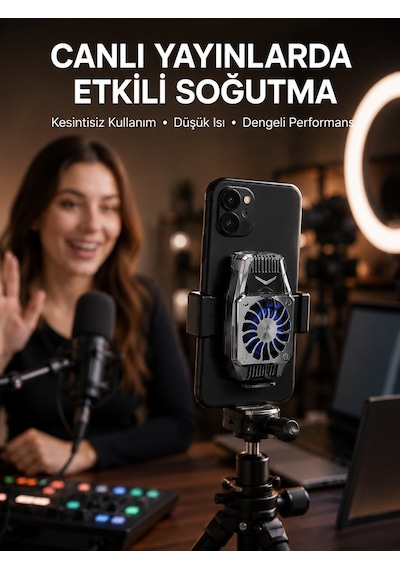 Telefon Soğutucu Fan Güçlü Hava Akışı İle Etkili Soğutma - Lisinya Standart