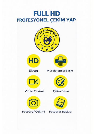 Cmr101 Dijital Çocuk Kamerası Print Kamerası 1080p Full Hd Termal Yazıcılı 2.0 Ekranlı Pembe
