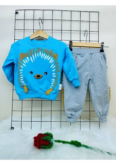 Mj Kids İkili Kirpi Erkek Takımı Mavi