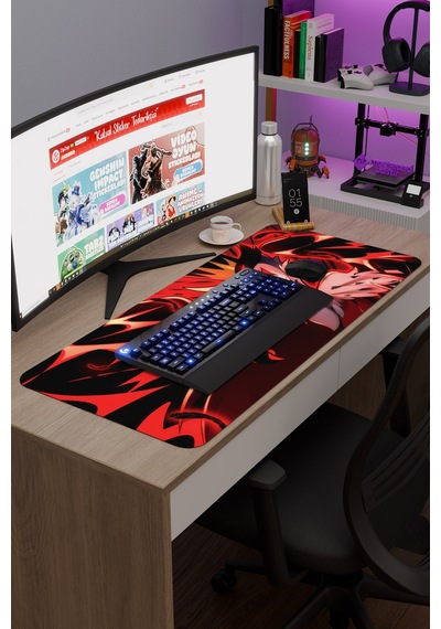 Helluva Boss Kaymaz Dikişli Kauçuk Oyuncu Mousepad V2 - 90x40 Xxl Gaming Mouse Pad Fare Altlığı